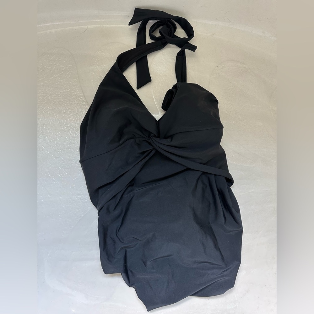 Old Navy Black Halter One Piece Swimsuit